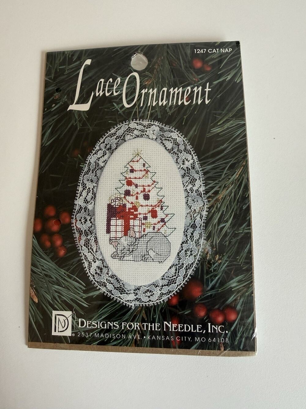 Lace Ornament Designs for the Needle Cross Stitch Kit 1247 CAT NAP